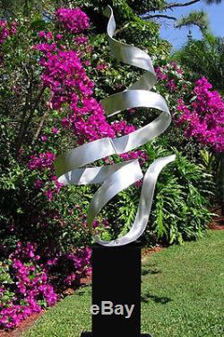 Statements2000 Sculpture De Jardin En Métal Moderne Argenté Art De La Cour Jon Allen Whisper