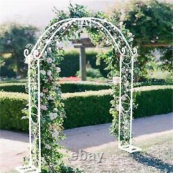 Style artistique Jardin Arch Arbor Trellis 7.8ft Large Solide Métal Archway Extérieur