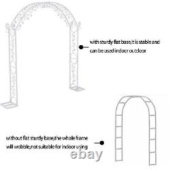 Style artistique Jardin Arch Arbor Trellis 7.8ft Large Solide Métal Archway Extérieur