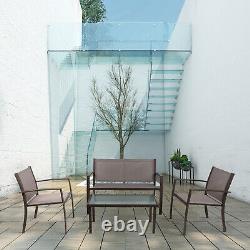 Table De Meubles De Jardin + 3 Chaises Ensembles Patio/jardin/extérieur/conservatoire/balcon