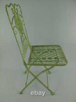Table de jardin avec 2 chaises/Sitzpaar pour le jardin en métal vert 122.300G