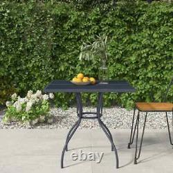 Table de jardin en acier anthracite à mailles 80x80x72,5 cm Robuste et élégante