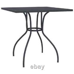 Table de jardin en acier anthracite à mailles 80x80x72,5 cm Robuste et élégante