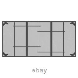 Table de jardin en maille d'acier anthracite 165x80x72cm, revêtue d'une couche d'E-Coat et de poudre