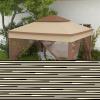 Tente De Jardin En Métal Pour Fête Avec Rideau En Filet 3 X 3 Mètres